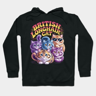 90's British Longhair Cat Highland Straight Hoodie